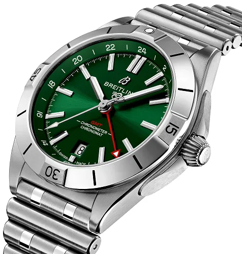 Breitling Chronomat A32398101L1A1 40mm Stainless steel Green Sunray 1