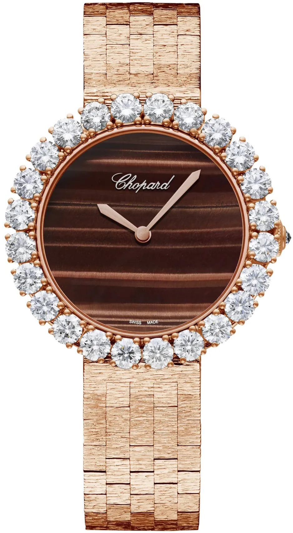 Chopard L'Heure du Diamant 10A419-5623 35.75mm Rose gold Tiger's eye