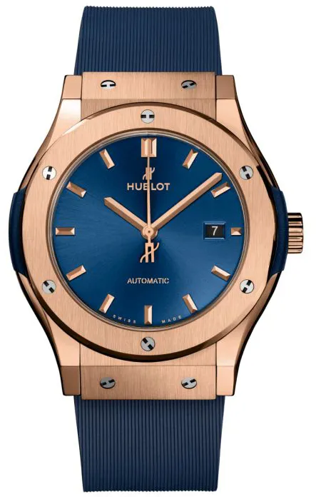 Hublot Classic Fusion Blue 565.OX.7180.RX 38mm Yellow gold Blue