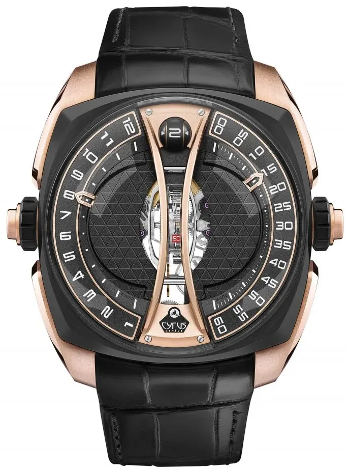 Cyrus Klepcys Vertical Tourbillon 539.505.GD.A 44mm Rose gold Black