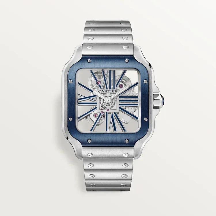 Cartier Santos de Cartier WHSA0026 28mm Stainless steel Skeletonized