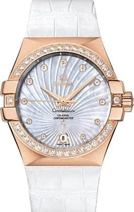 Omega Constellation 123.58.35.20.55.003 35mm Rose gold White