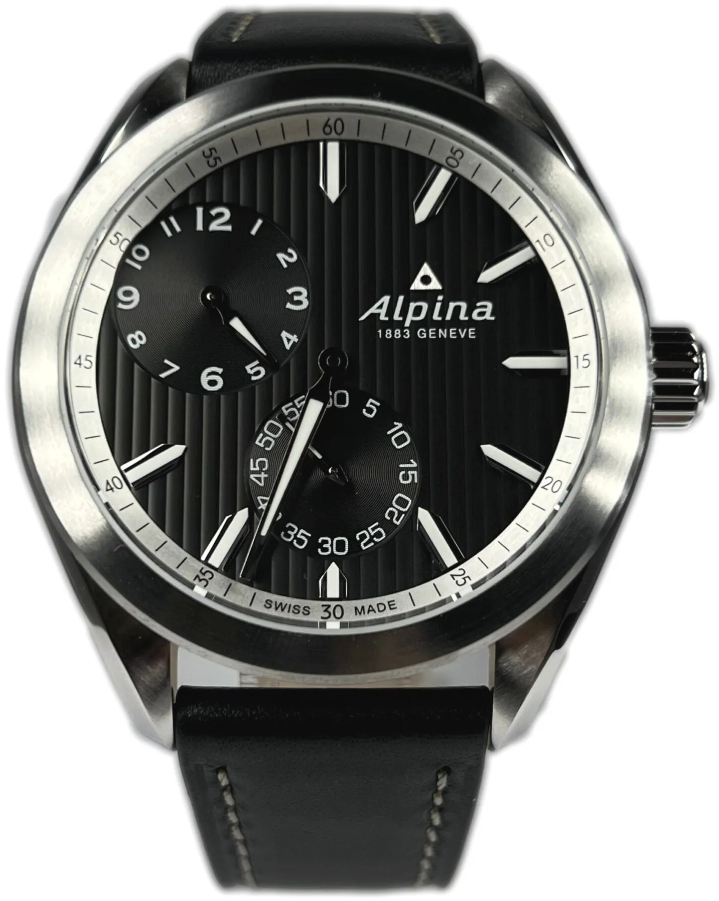 Alpina Alpiner AL-650BBS5E6 40mm Stainless steel Black 1