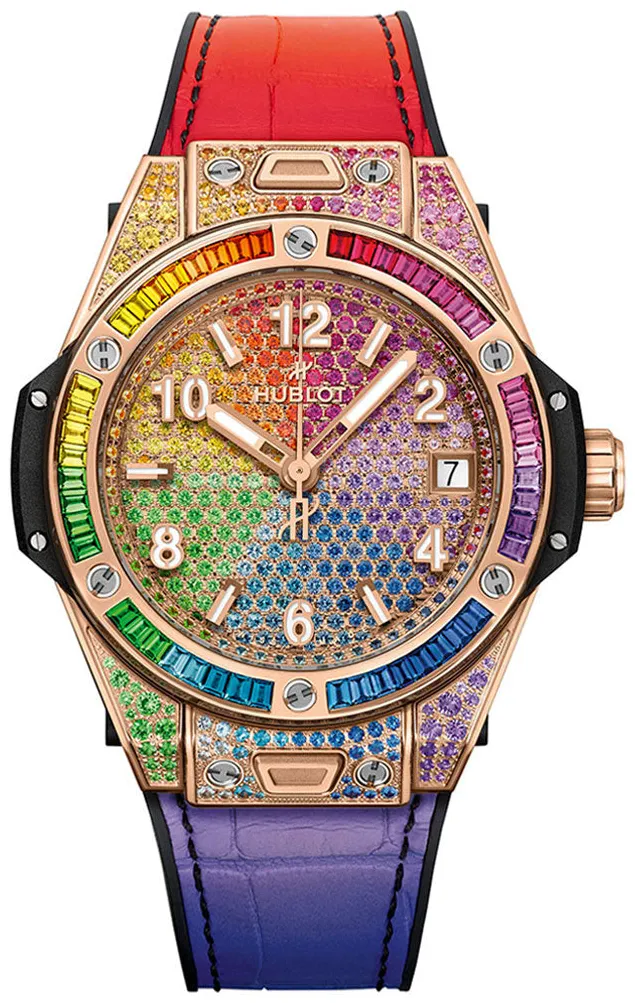 Hublot Big Bang 465.OX.9900.LR.0999 39mm Yellow gold Gem