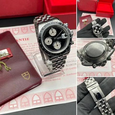 Tudor Prince Date 79260 40mm Stainless steel Black