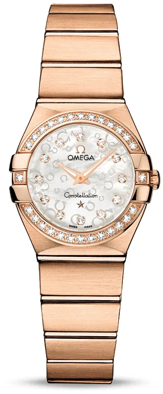 Omega Constellation 123.55.24.60.55.015 24mm Rose gold White