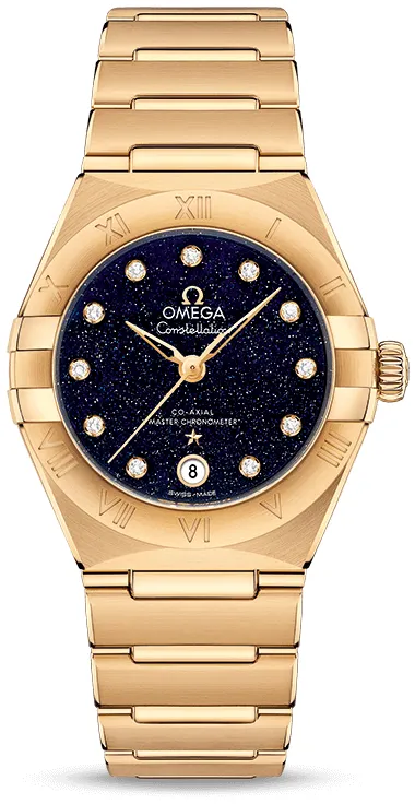 Omega Constellation 131.50.29.20.53.002 29mm Yellow gold Blue