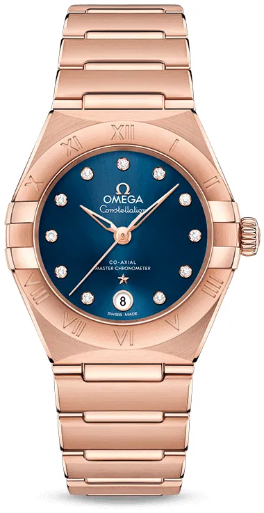 Omega Constellation 131.50.29.20.53.001 29mm Yellow gold Blue