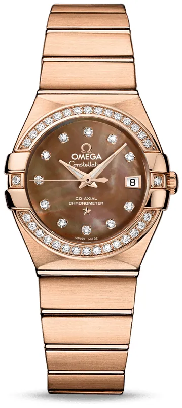 Omega Constellation 123.55.27.20.57.001 27mm Rose gold Brown