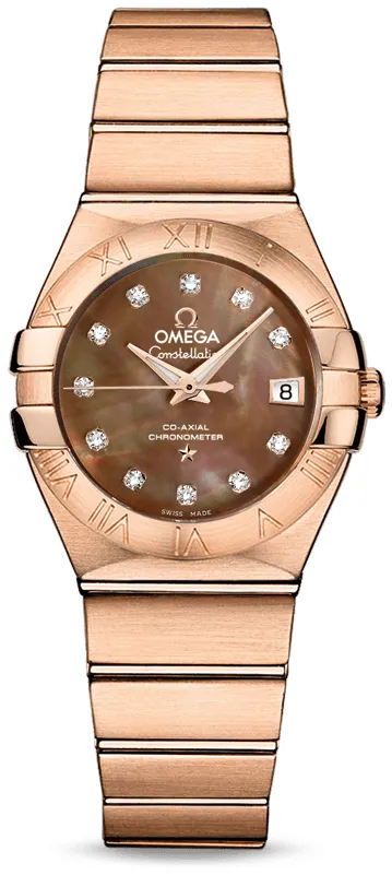 Omega Constellation 123.50.27.20.57.001 27mm Rose gold Brown