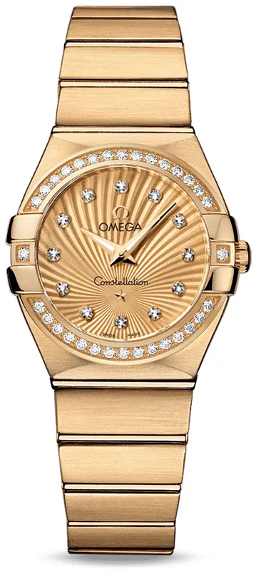 Omega Constellation 123.55.27.60.58.001 27mm Yellow gold and Diamond Yellow