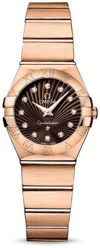 Omega Constellation 123.50.24.60.63.001 24mm Yellow gold and Diamond Brown