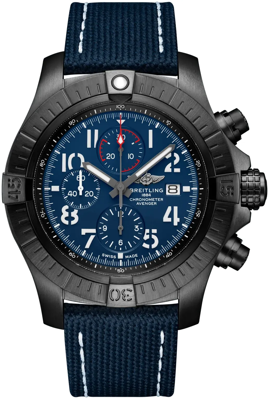 Breitling Avenger V13375101C1X1 48mm Titanium and Black DLC Blue