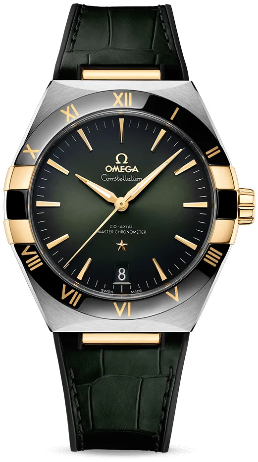 Omega Constellation 131.23.41.21.10.001 41mm Yellow gold and Stainless steel Green