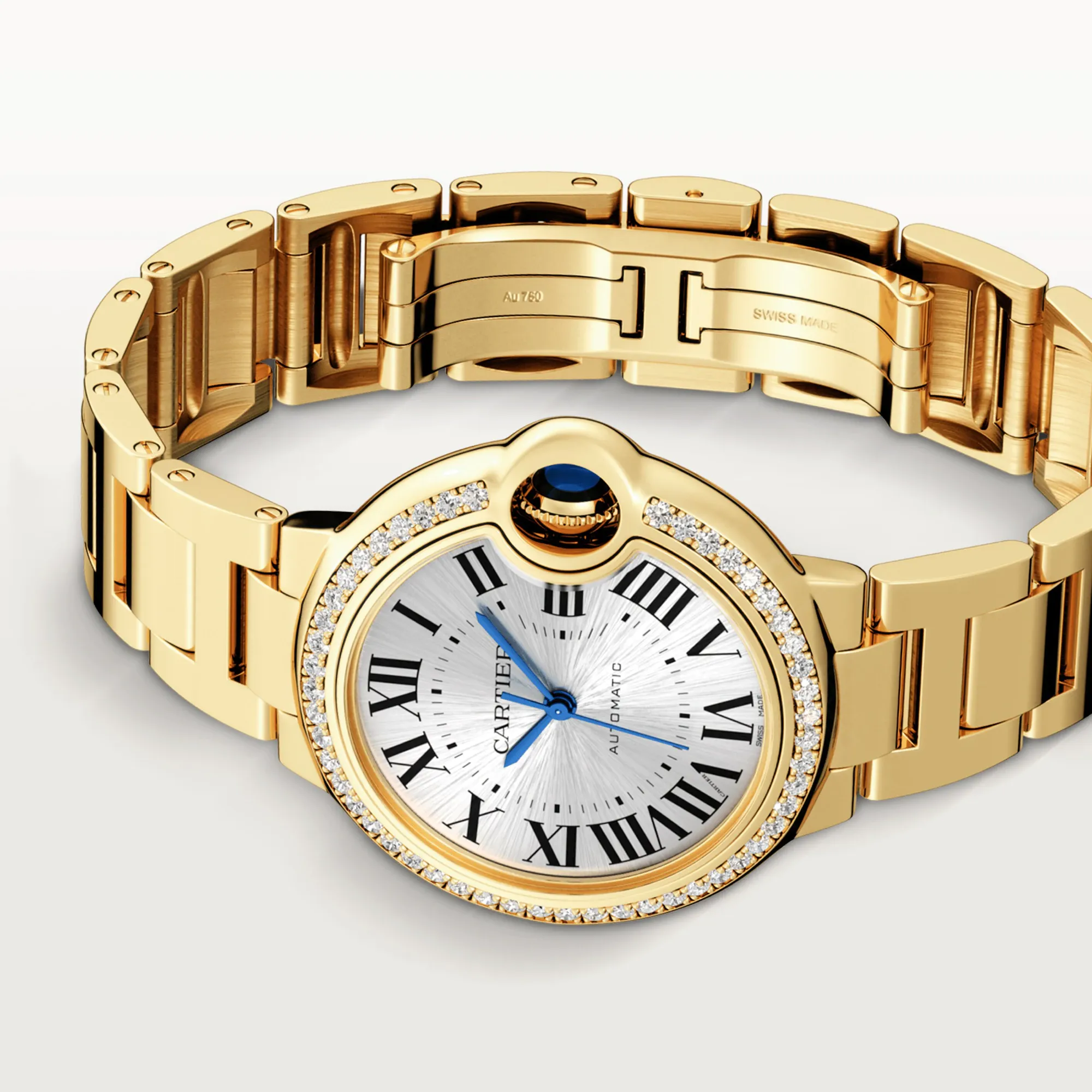 Cartier Ballon Bleu de Cartier WJBB0069 33mm Yellow gold Silver 2