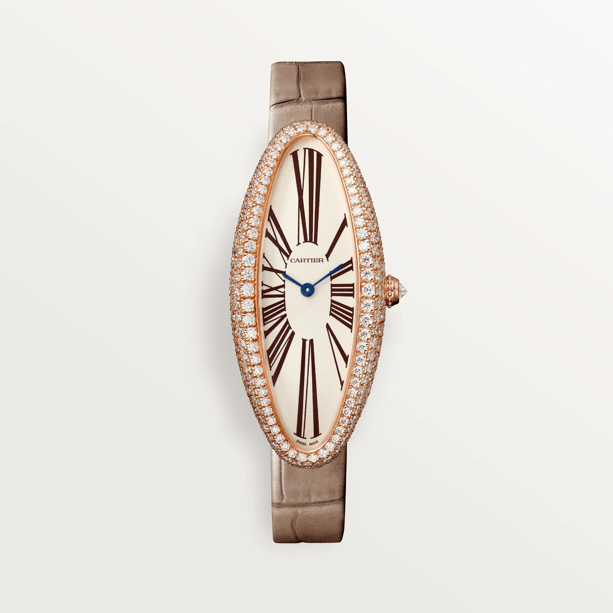 Cartier Baignoire Allongée WJBA0006 47mm Rose gold Silver