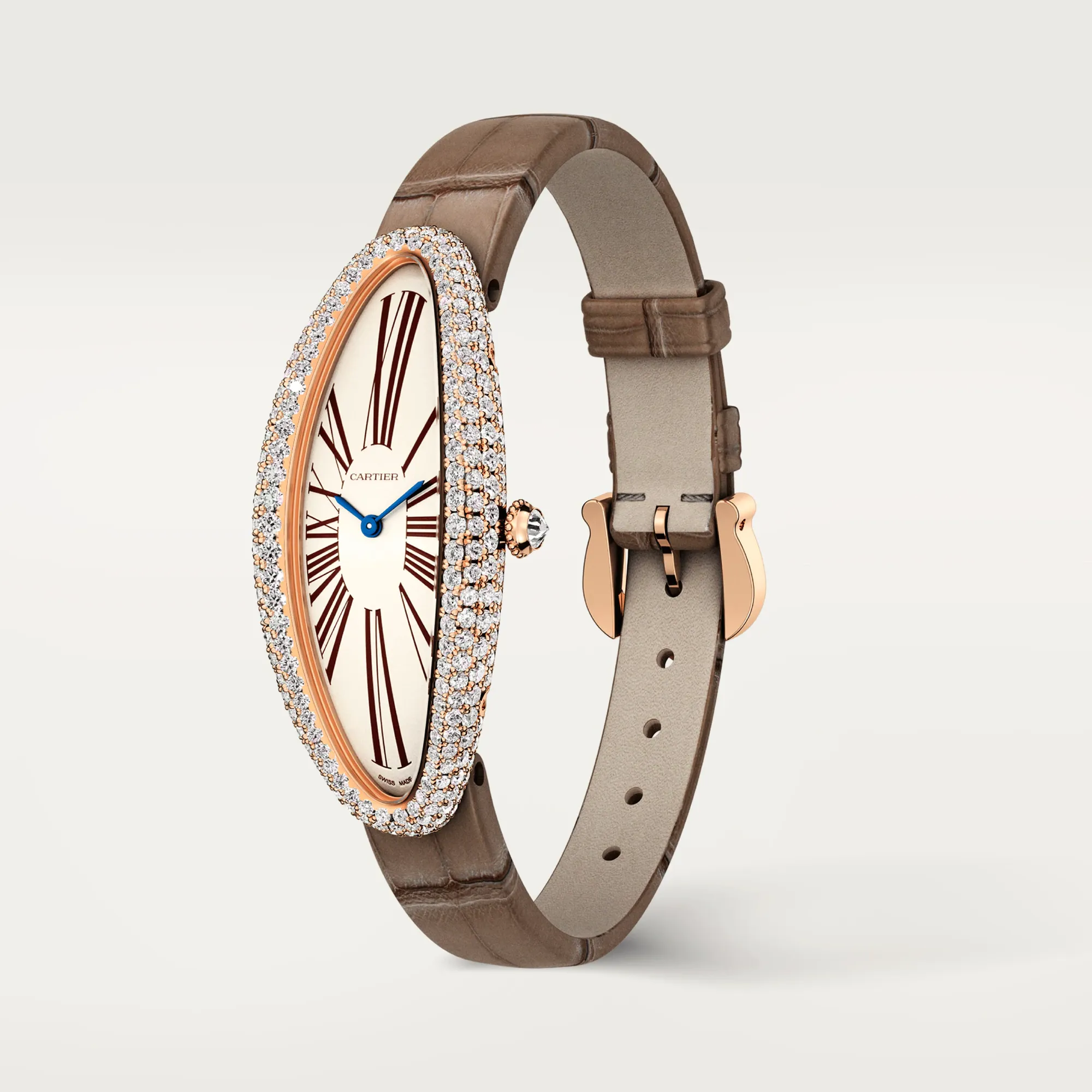 Cartier Baignoire Allongée WJBA0006 47mm Rose gold Silver 1