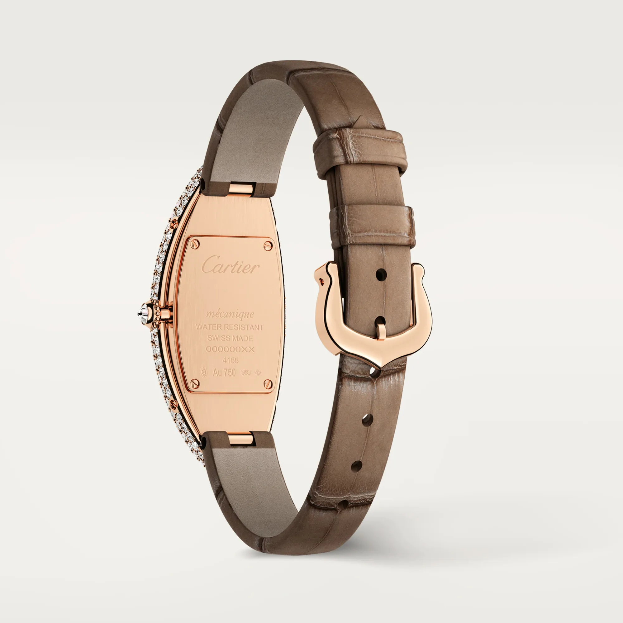 Cartier Baignoire Allongée WJBA0006 47mm Rose gold Silver 4