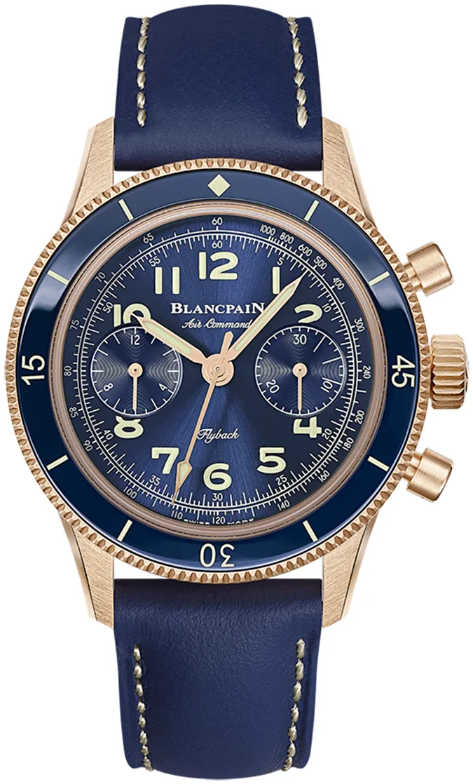 Blancpain Air Command AC03 36B40 63B 36.2mm Rose gold Blue