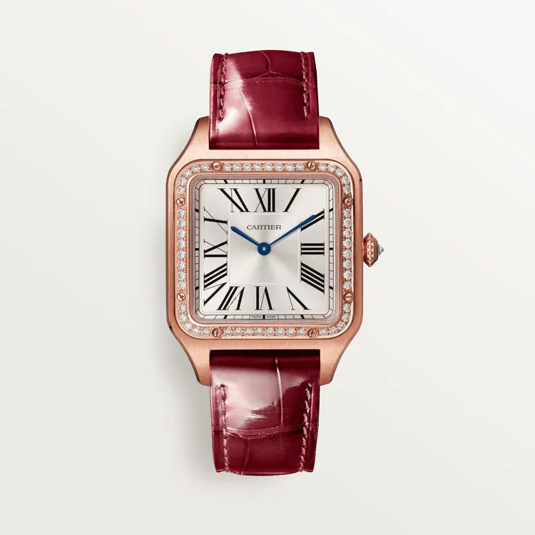 Cartier Santos Dumont WJSA0016 43.5mm Rose gold Silver