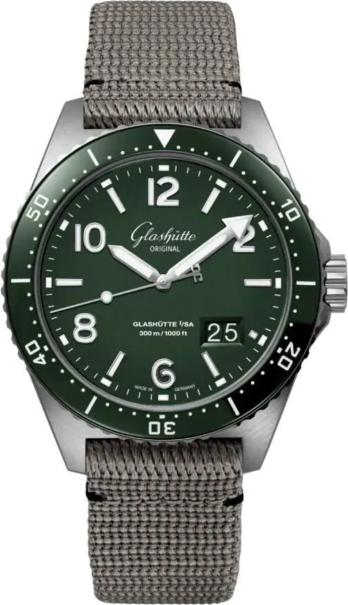 Glashütte Spezialist Collection 1-36-13-07-83-34 43mm Stainless steel Green