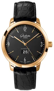 Glashütte Vintage 2-39-47-02-01-04 18k rose gold Black