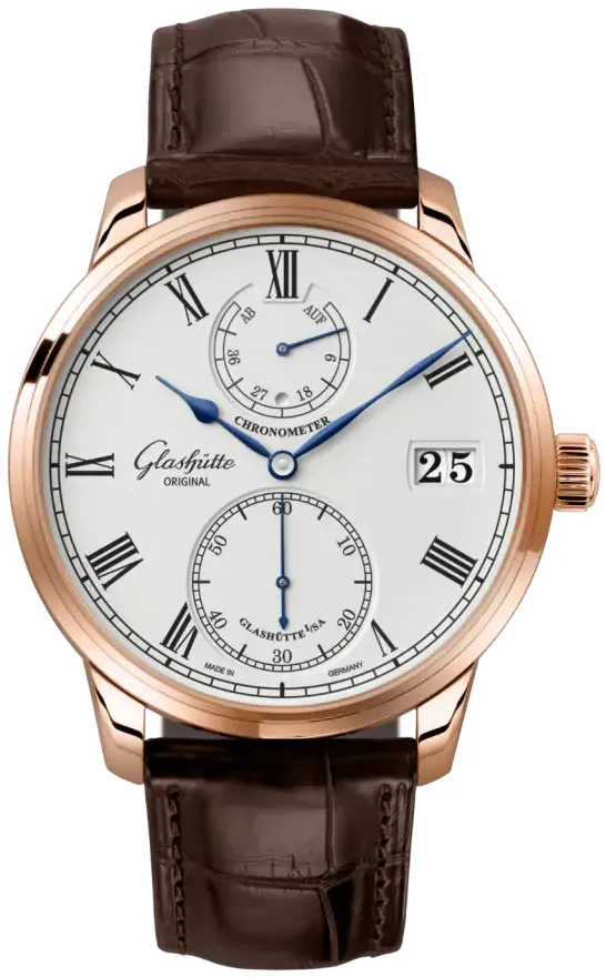 Glashütte Senator 1-58-01-02-05-30 42mm Yellow gold Silver