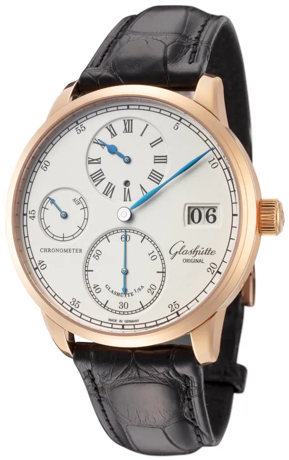 Glashütte Senator 1-58-04-04-05-01 42mm Yellow gold Silver