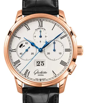 Glashütte Senator 1-37-01-01-05-50 42mm Yellow gold Silver