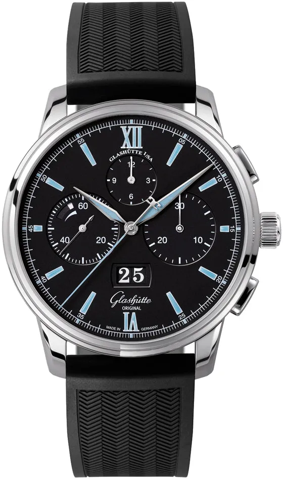 Glashütte Senator 1-37-01-03-02-33 42mm Stainless steel Black