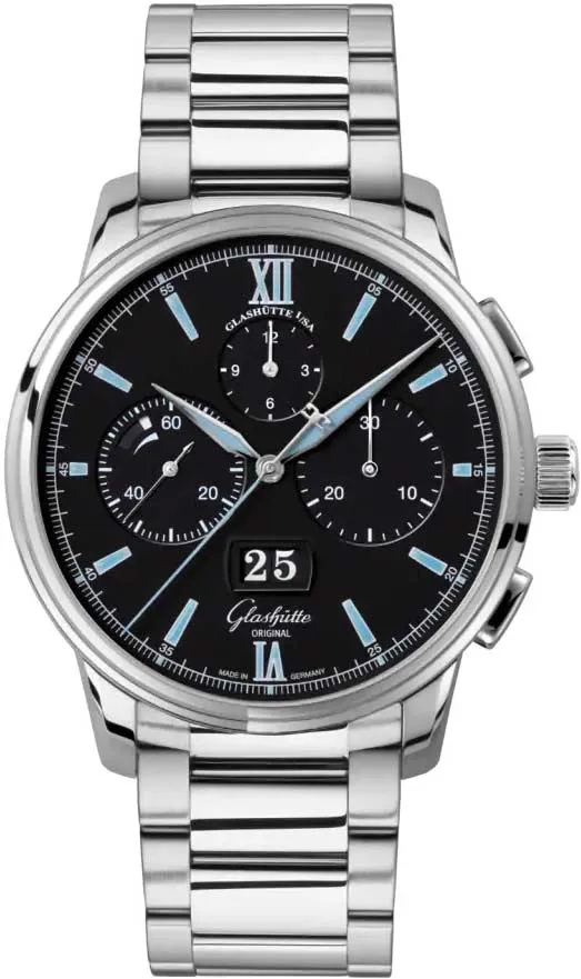 Glashütte Senator 1-37-01-03-02-71 42mm Stainless steel Black