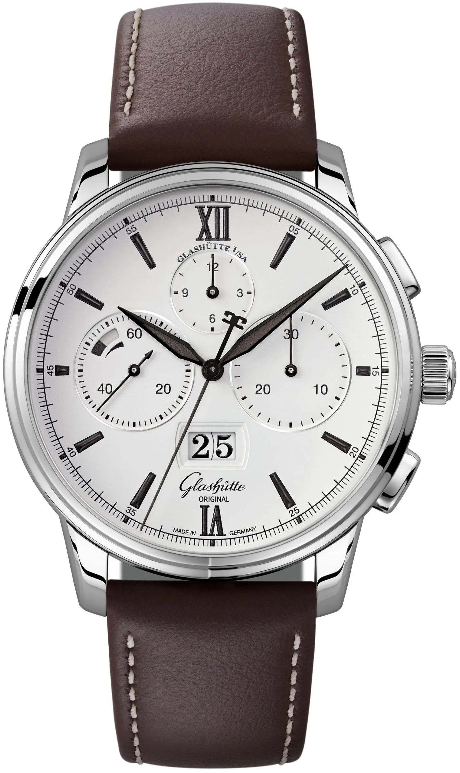 Glashütte Senator 1-37-01-05-02-35 42mm Stainless steel White