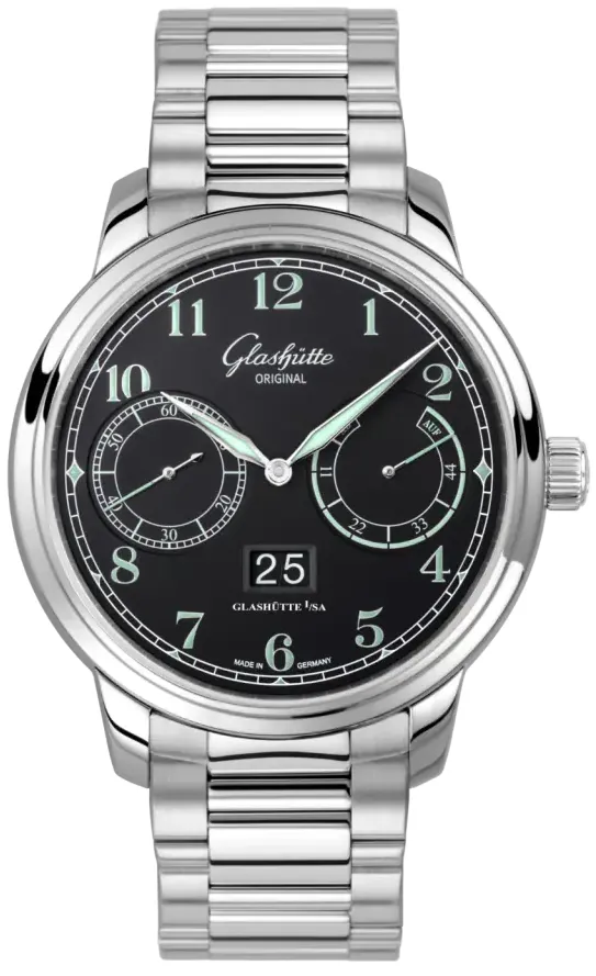 Glashütte Senator 100-14-07-02-70 44mm Stainless steel Black