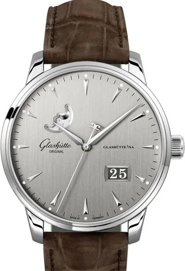 Glashütte Senator 1-36-04-03-02-31 42mm Stainless steel Silver grey