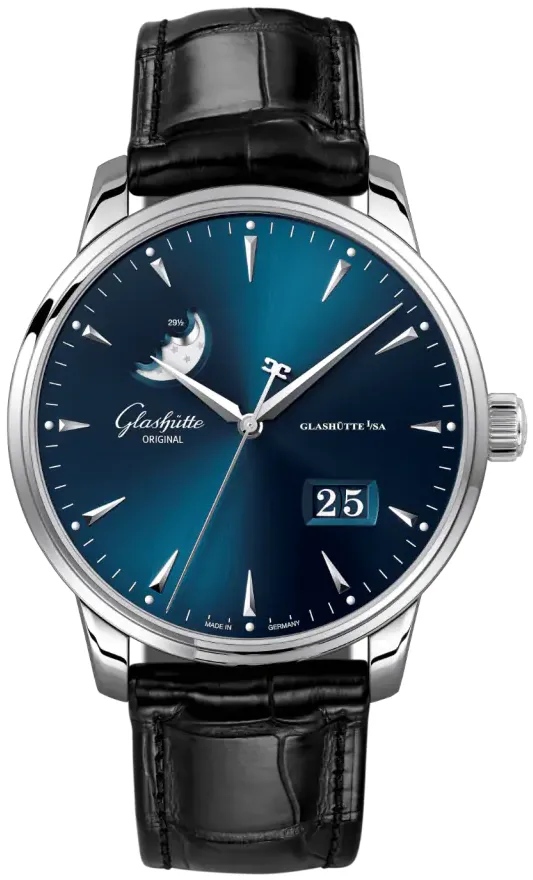 Glashütte Senator 1-36-04-04-02-30 42mm Stainless steel Blue