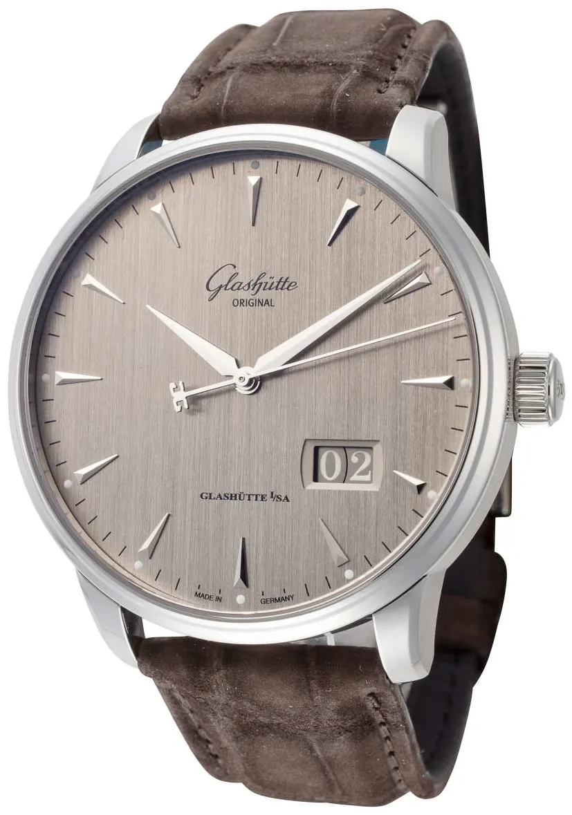 Glashütte Senator 1-36-03-03-02-31 42mm Stainless steel Silver grey 2