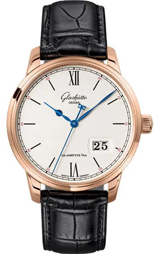 Glashütte Senator 1-36-03-02-05-61 40mm Rose gold Silver