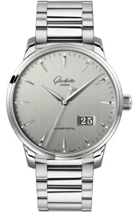 Glashütte Senator 1-36-03-03-02-71 42mm Stainless steel Silver grey