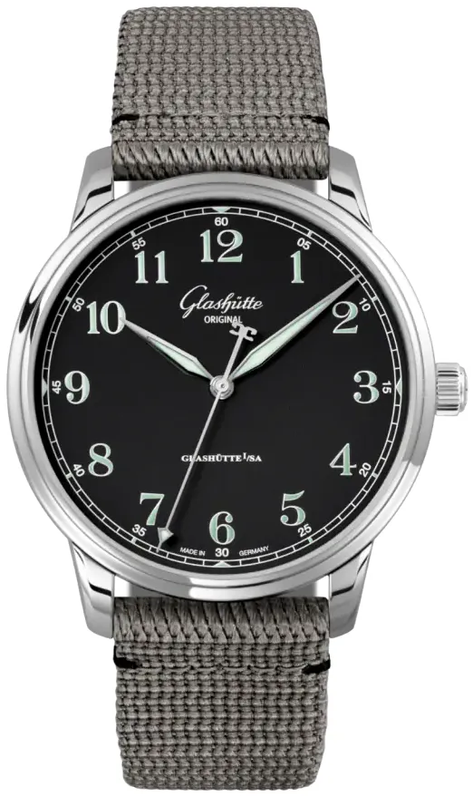 Glashütte Senator 1-36-01-03-02-66 40mm Stainless steel Black