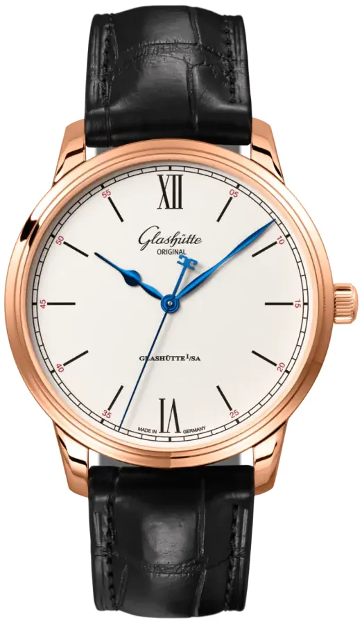 Glashütte Senator 1-36-01-02-05-61 40mm Rose gold Silver