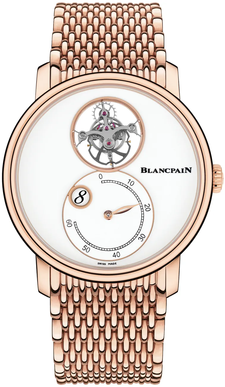 Blancpain Tourbillon Heure Sautante Minutes Rétrograde 66260 3633 MMB 42mm Rose gold White