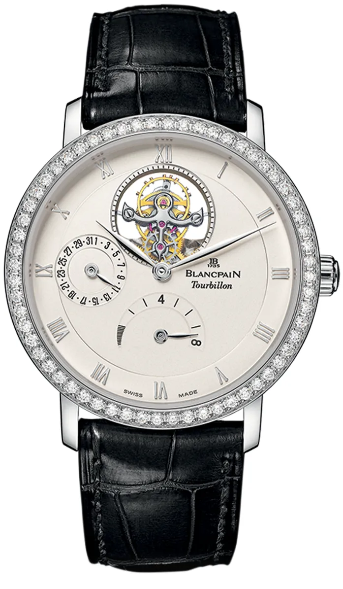 Blancpain Villeret 6025-1942-55b 38mm White gold White