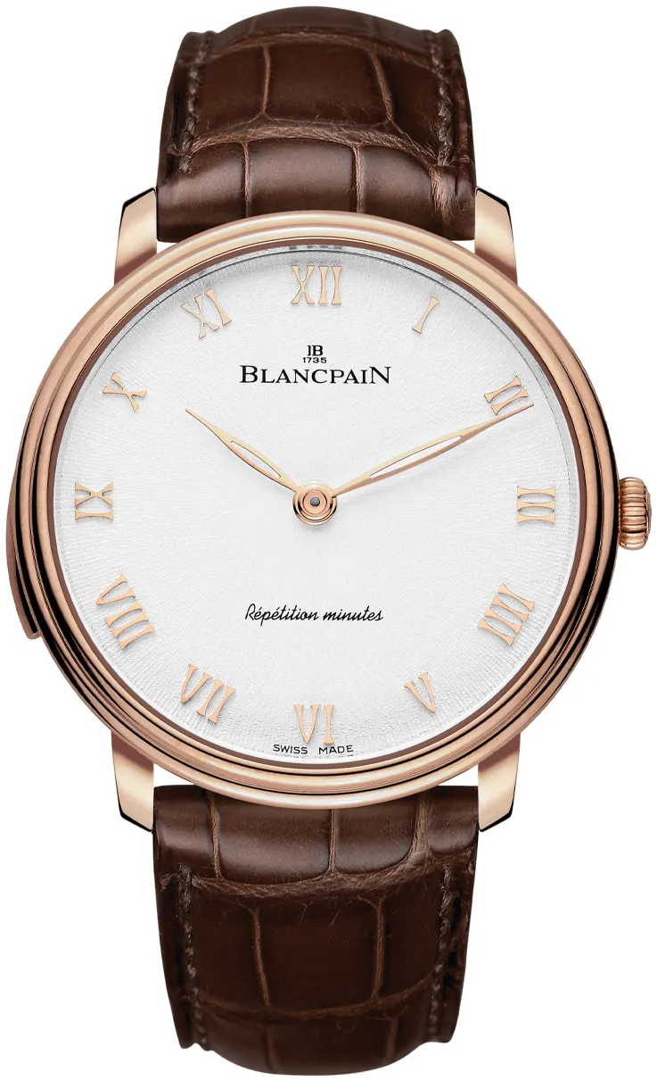 Blancpain Villeret 6635-3642-55B 40mm Rose gold White