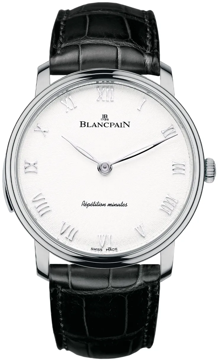 Blancpain Villeret 6635-1542-55B 40mm White gold White