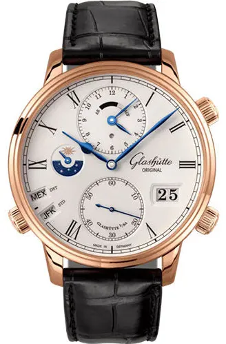 Glashütte Senator 1-89-02-01-05-61 44mm Rose gold Silver