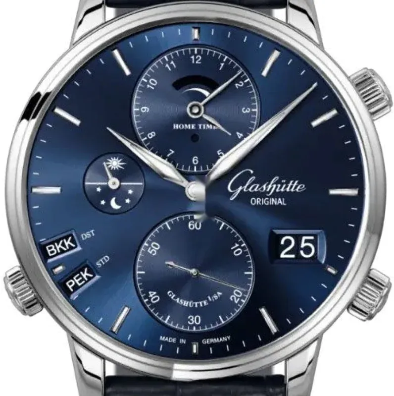 Glashütte Senator 1-89-02-05-02-61 44mm Stainless steel Blue 1