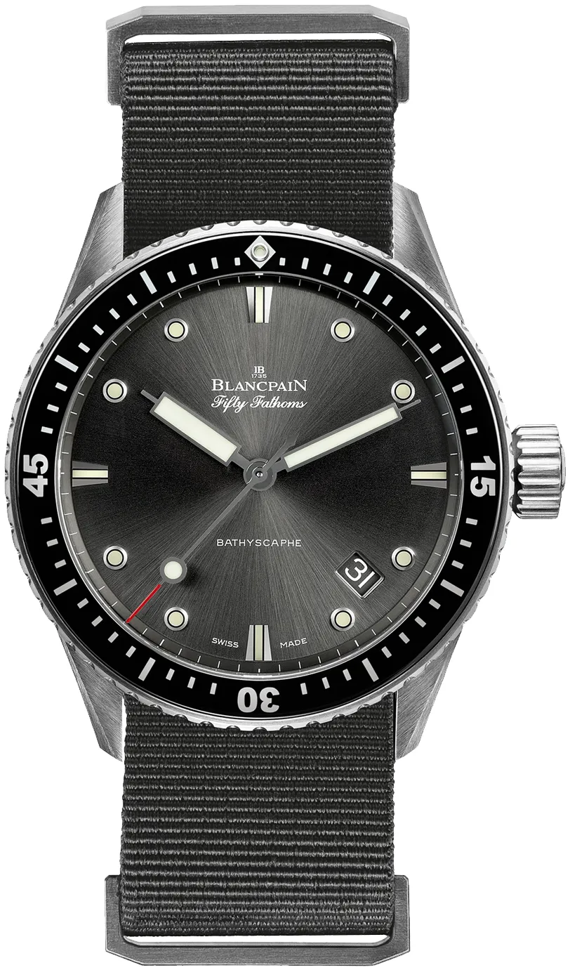 Blancpain Fifty Fathoms 5000-1110-NABA 43mm Stainless steel Gray meteor