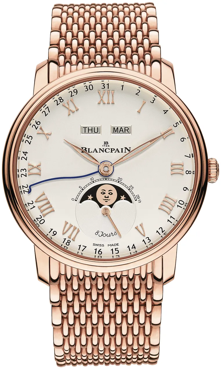 Blancpain Villeret 6639-3642-MMB 42mm Rose gold White