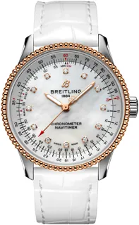 Breitling Navitimer U17395211A1P3 Stainless steel and Red gold White