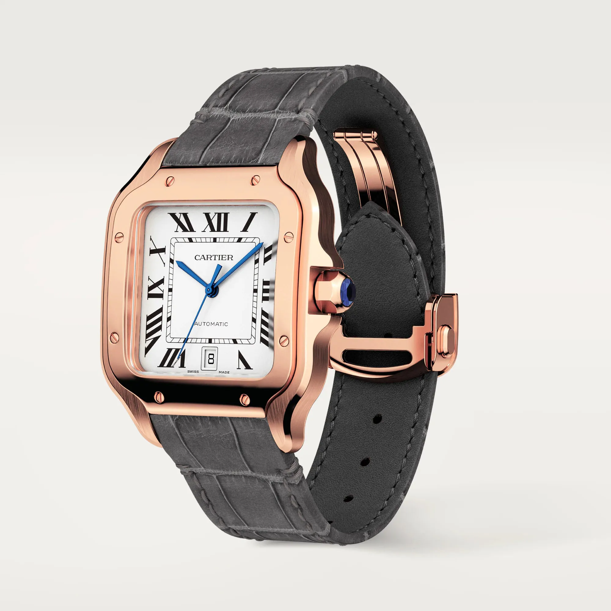 Cartier Santos WGSA0019 40mm Rose gold Silver 2